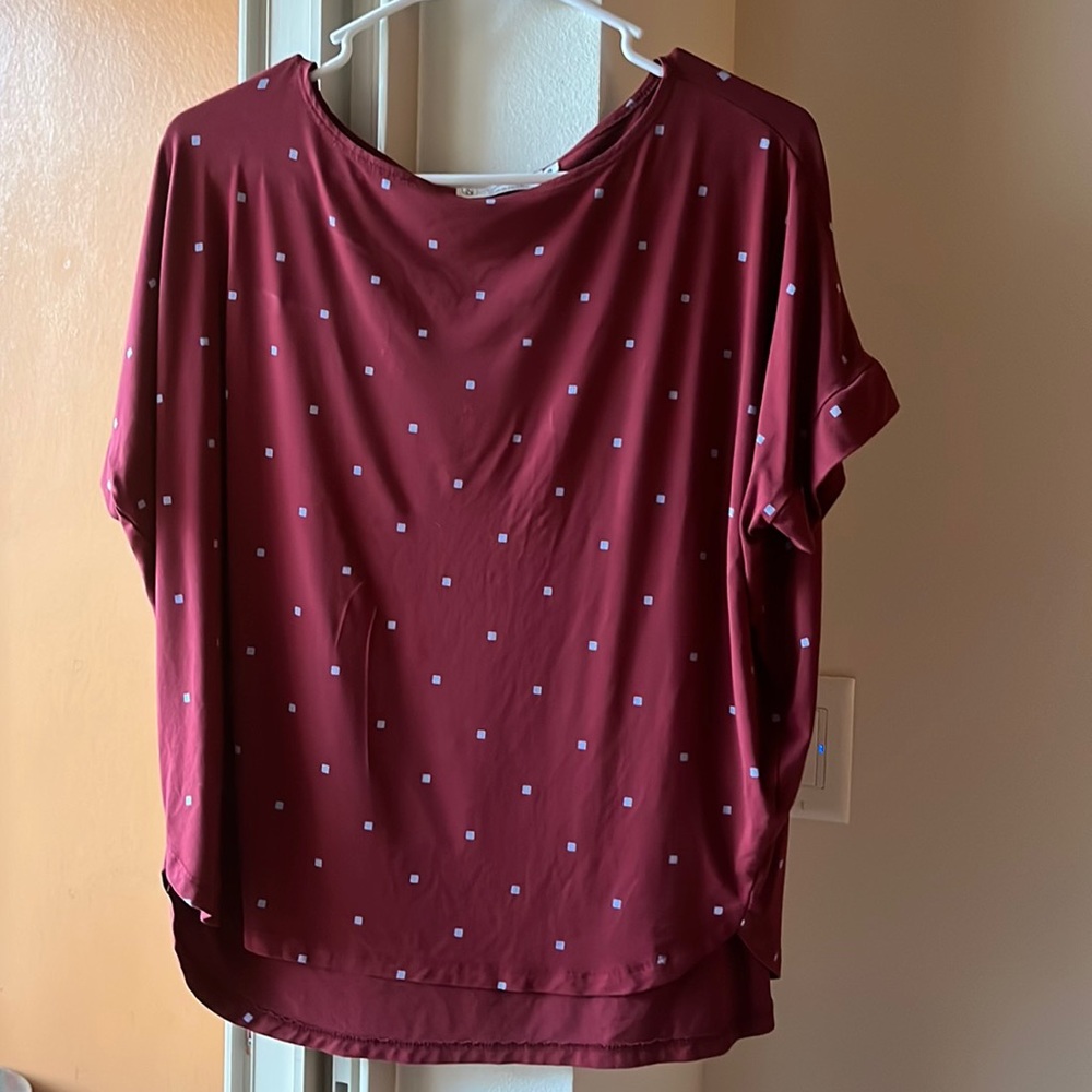 Fighting Eel Red and Blue Checked Blouse in Size Small